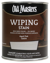 Old Masters 12604 Wiping Stain, Aged Oak, Liquid, 1 qt, Can